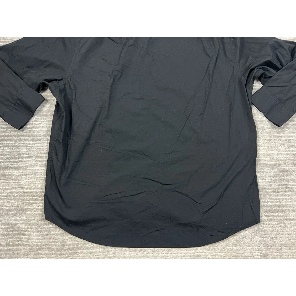 David Taylor‎ Shirt Mens 3XL Black Button Up Long Sleeve Cotton Blend Casual - Picture 9 of 12